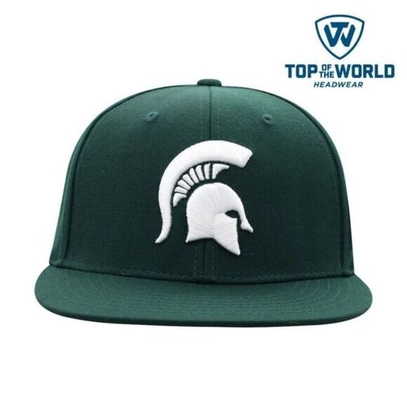 Unisex Top of‎ the World Green Michigan State Spartans Team Color Fitted - Picture 1 of 9